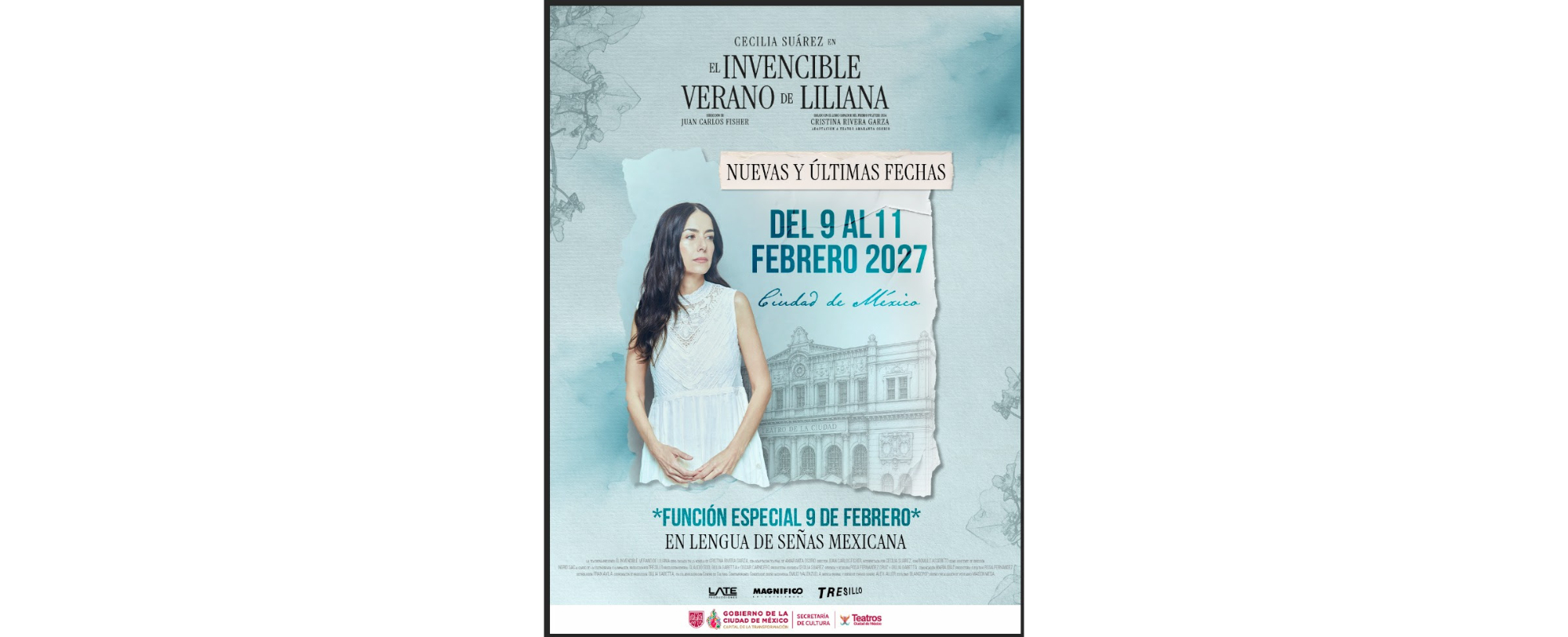 "El invencible verano de Liliana", con Cecilia Suárez, abre nuevas funciones en el Teatro de la Ciudad Esperanza Iris