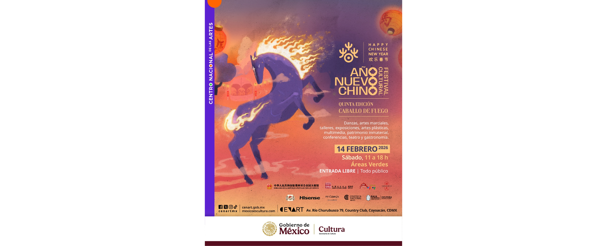 Todo listo para el Quinto Festival Cultural de Año Nuevo Chino en el Cenart