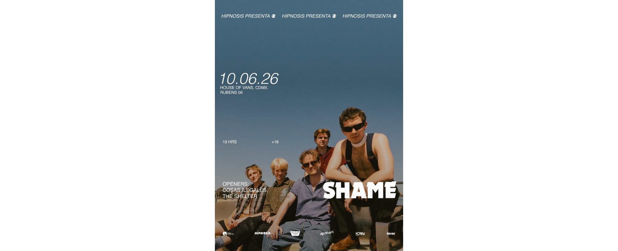 shame llegará a House of Vans CDMX el próximo 10 de junio