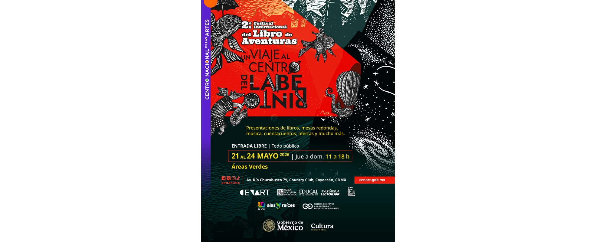FILAventuras 2026 inicia en el Cenart con actividades literarias y culturales para todas las edades