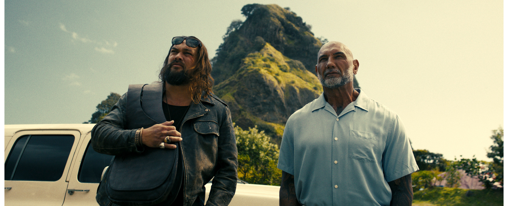 Prime Video revela las primeras imágenes de la película "Equipo Demolición", protagonizada por Jason Momoa y Dave Bautista