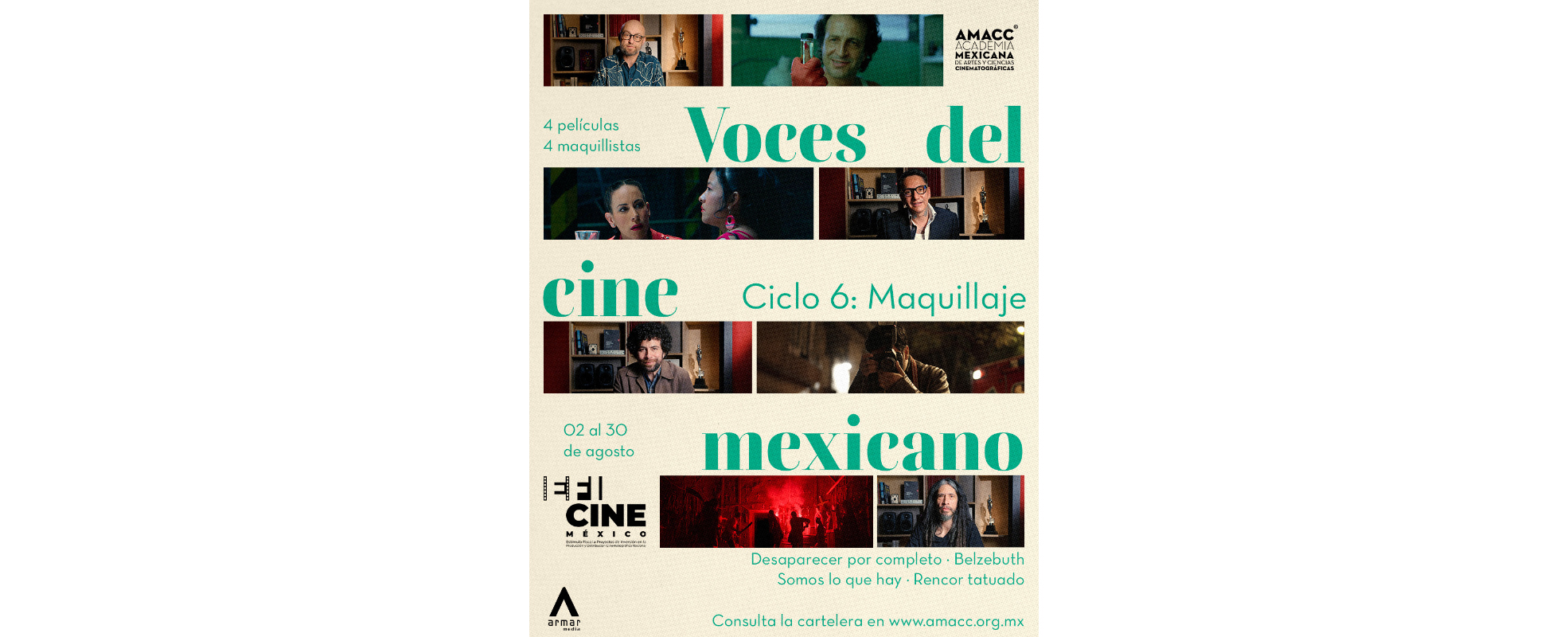 "Voces del cine mexicano" cierra con un ciclo dedicado al maquillaje