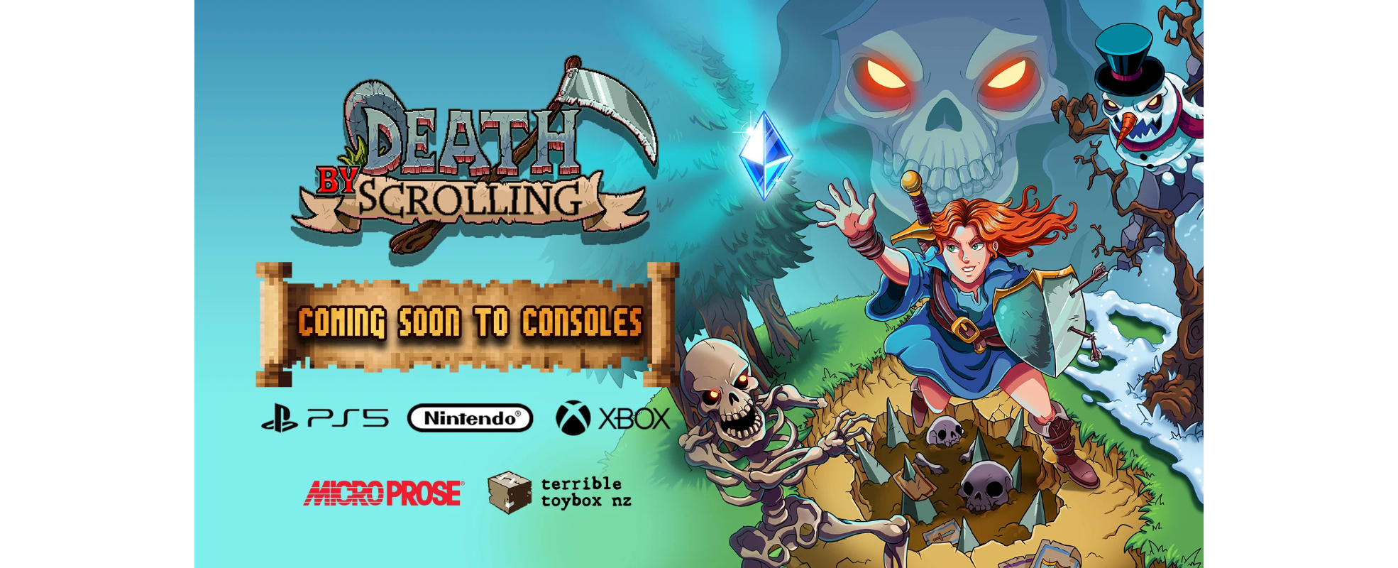 "Death By Scrolling" se lanza en Xbox, PlayStation y Nintendo Switch el 16 de abril