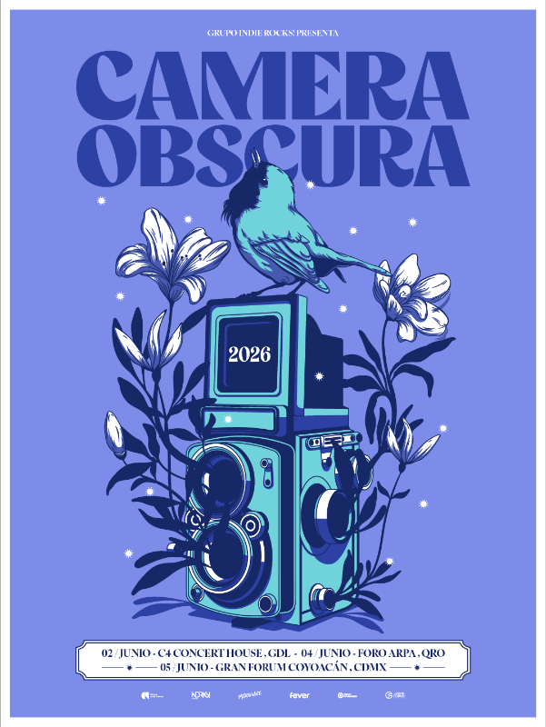 Grupo Indie Rocks! presenta a Camera Obscura en GDL, QRO y CDMX