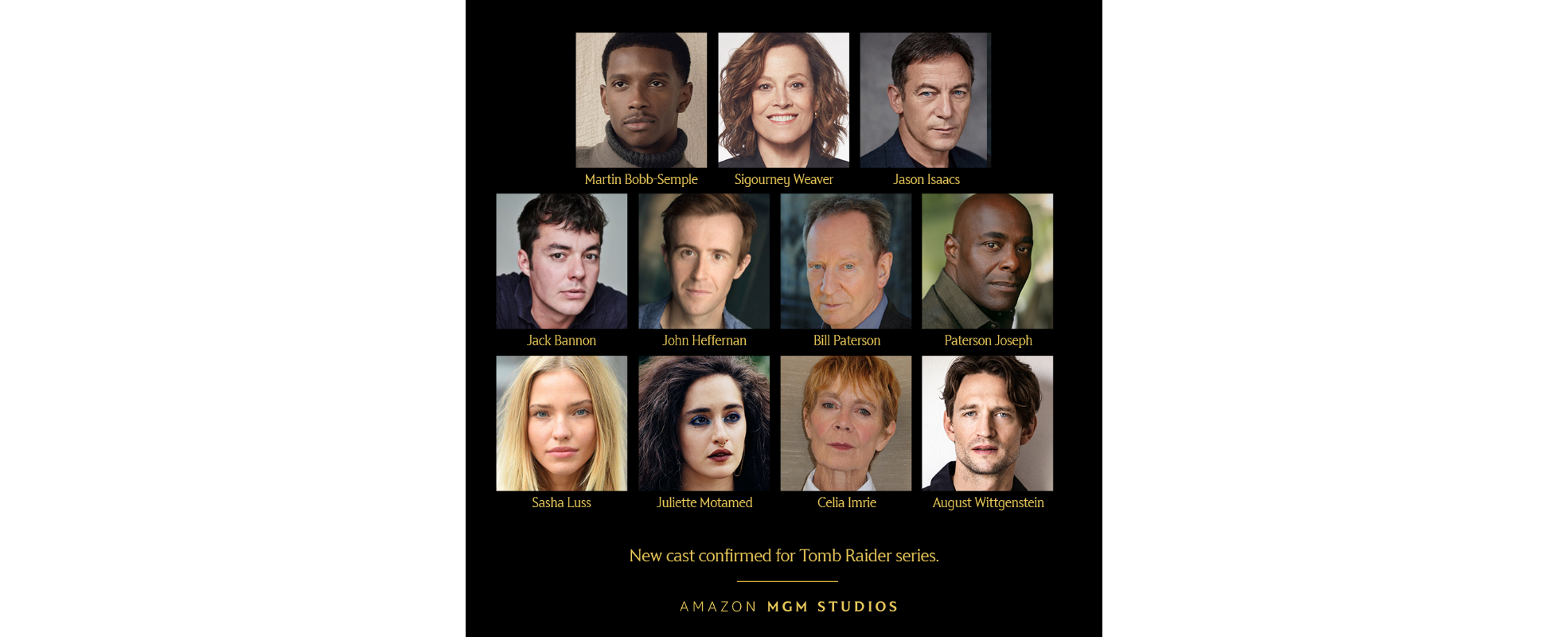 Amazon MGM Studios confirma nuevos miembros del cast de la próxima serie de "Tomb Raider"