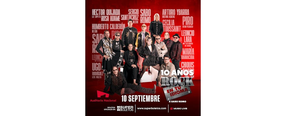 Sabo Romo e invitados celebran 10 años de "Rock en tu idioma" en el Auditorio Nacional