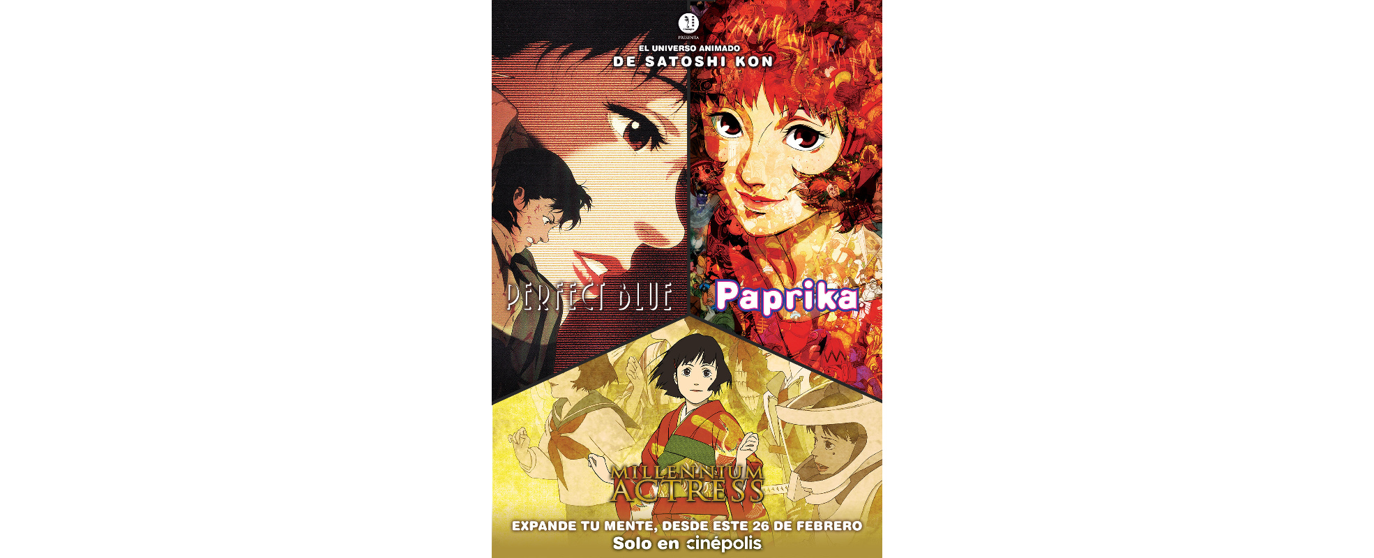El universo animado de Satoshi Kon llega a cines con "Perfect Blue", "Millennium Actress" y "Paprika"