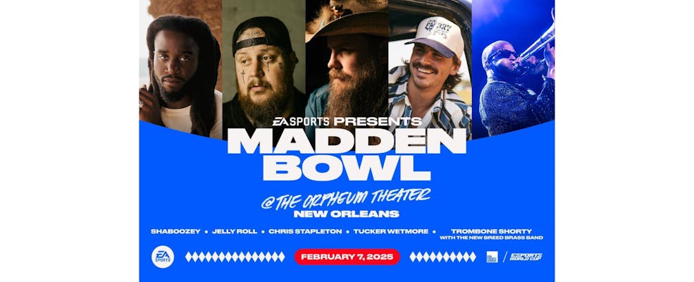 “EA SPORTS Presents Madden Bowl” será encabezado por Chris Stapleton, Jelly Roll y Shaboozey en el Super Bowl LIX
