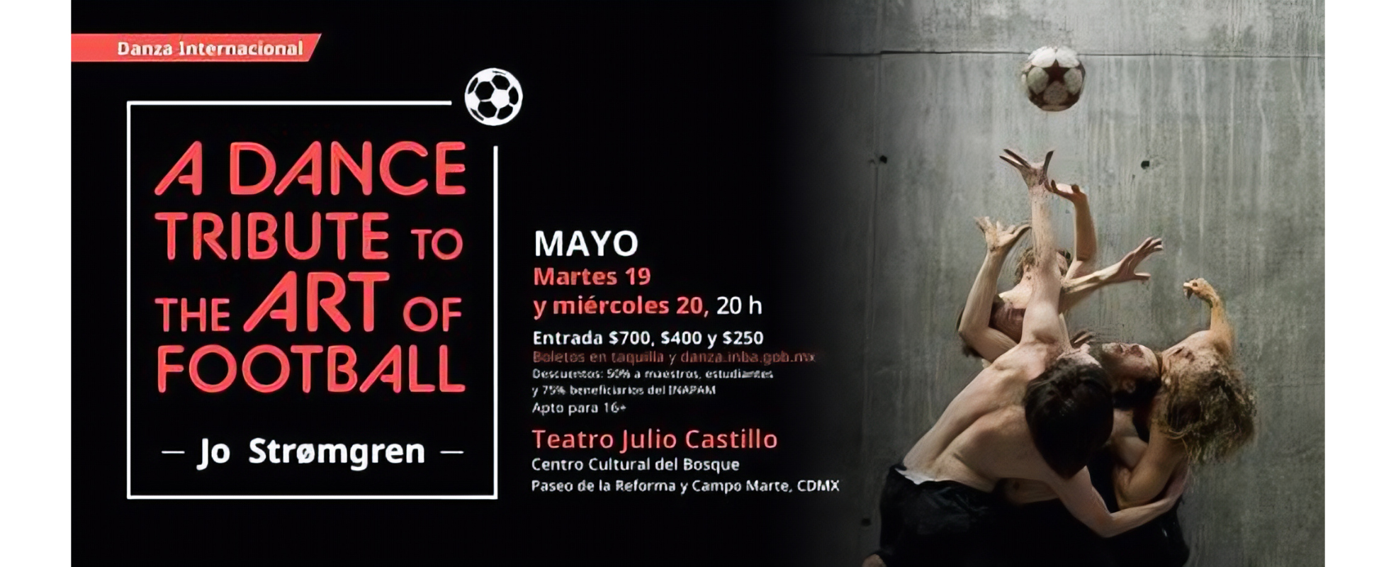 Jo Strømgren Kompani presenta “A Dance Tribute to the Art of Football” en el Teatro Julio Castillo