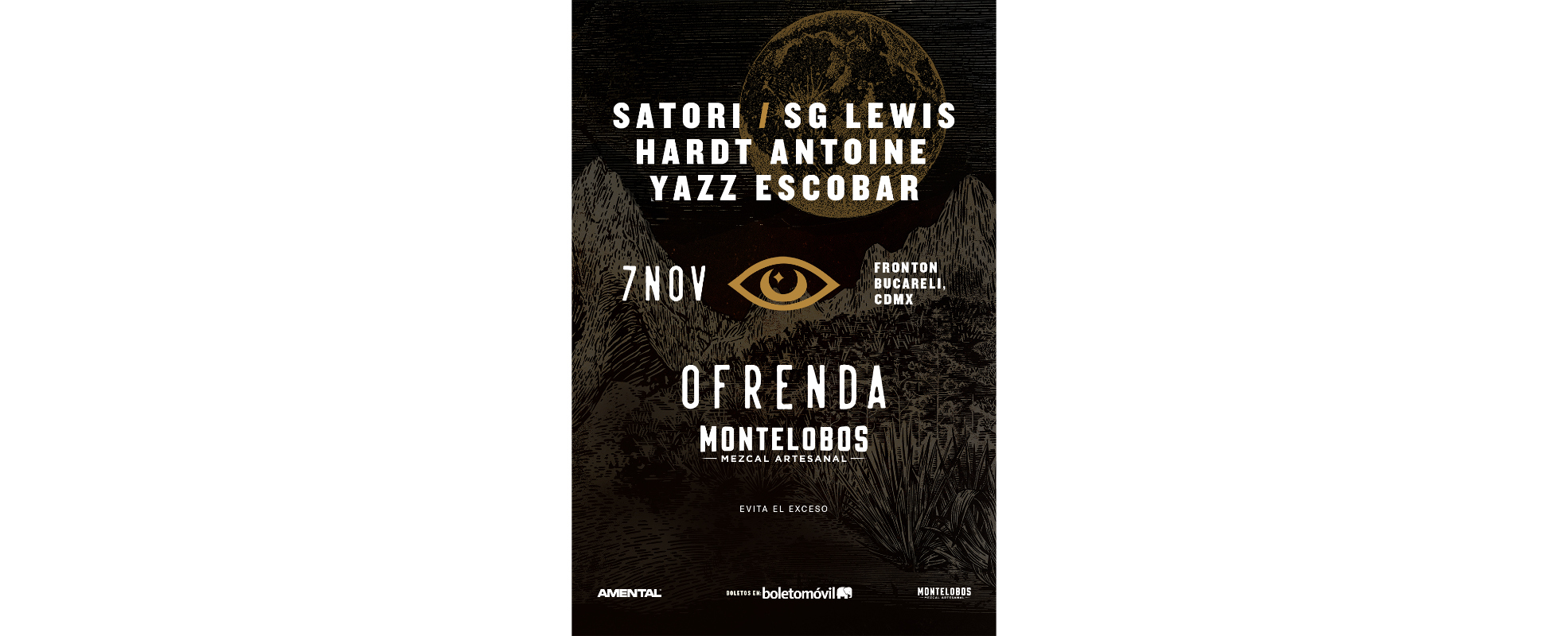 Satori y SG Lewis encabezan Ofrenda Montelobos x AMENTAL en Frontón Bucareli