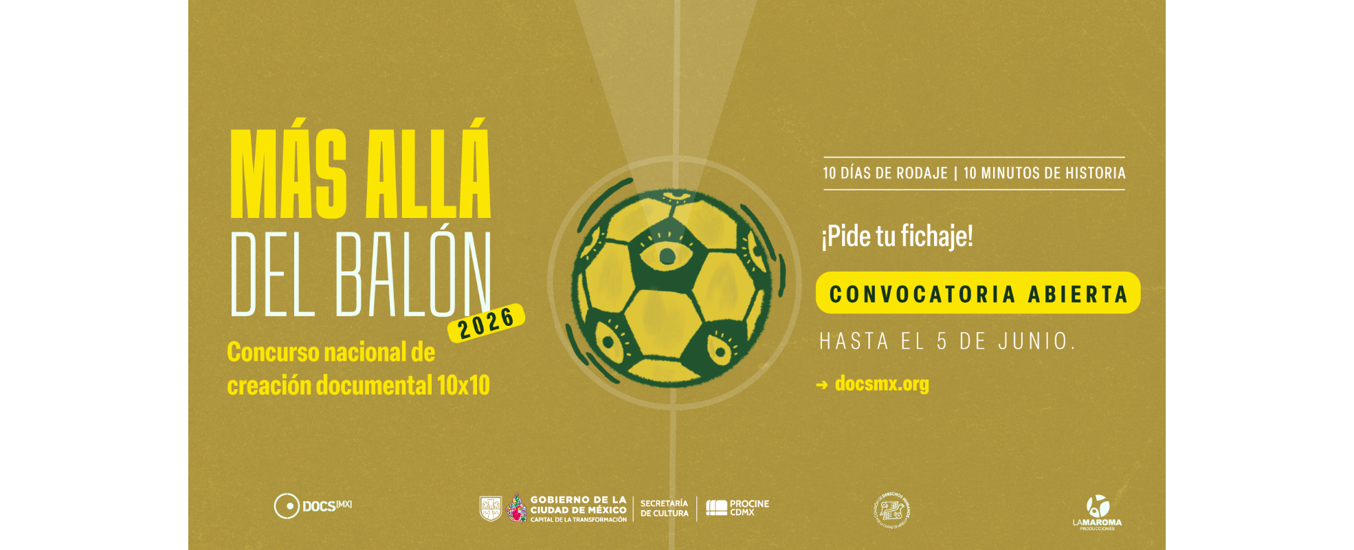 ‘Más allá del balón 2026’: una convocatoria nacional para crear documentales rumbo al Mundial