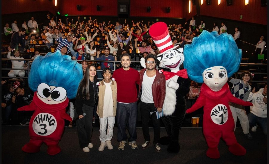 Poncho Herrera se pone el sombrero y desata la diversión en la premiere de "El Gato con Sombrero"