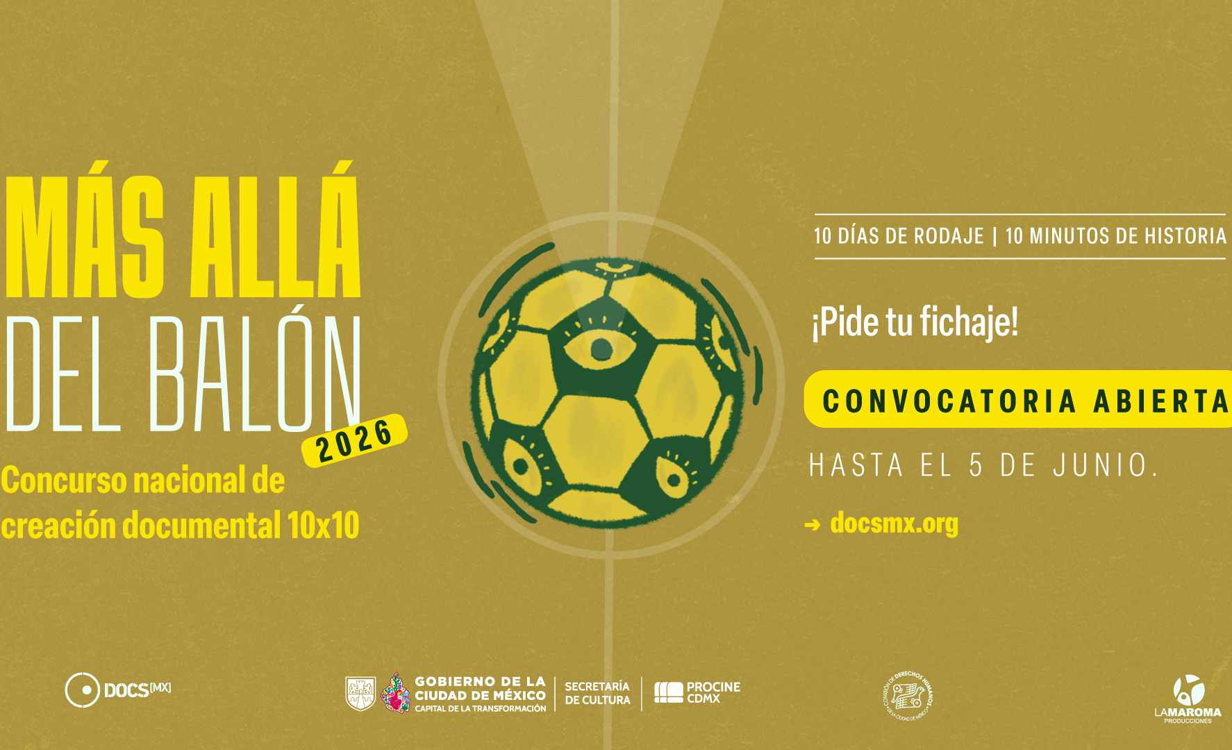 ‘Más allá del balón 2026’: una convocatoria nacional para crear documentales rumbo al Mundial