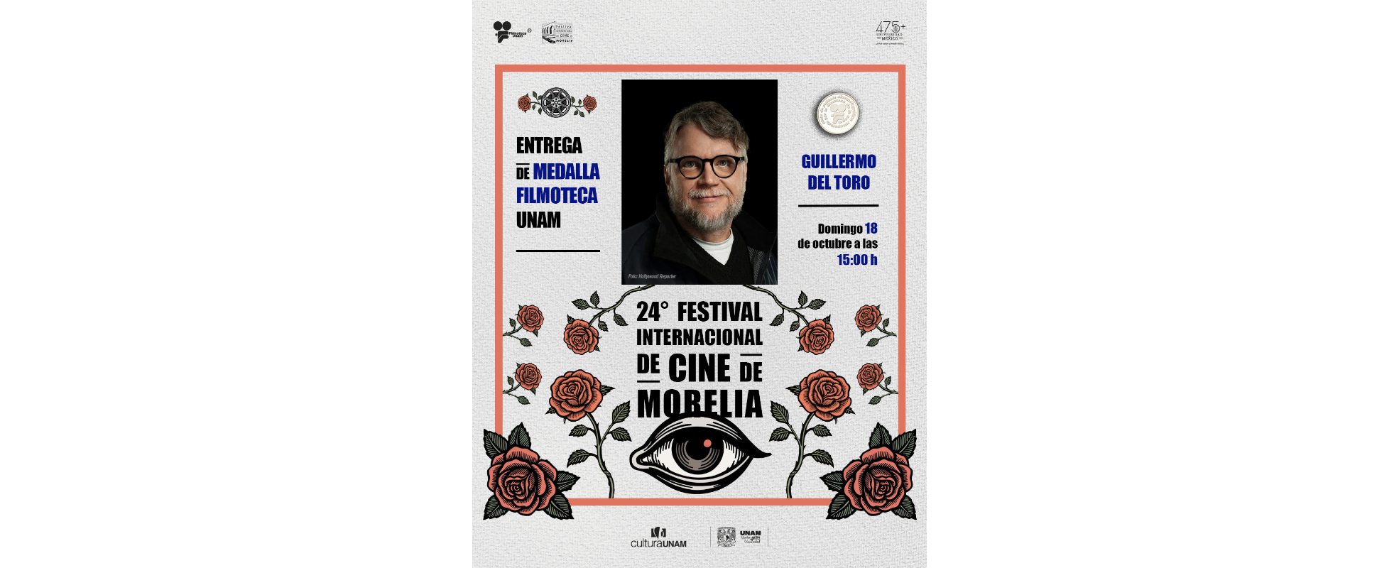 Guillermo del Toro y Alfonso Cuarón recibirán la Medalla Filmoteca UNAM en el FICM