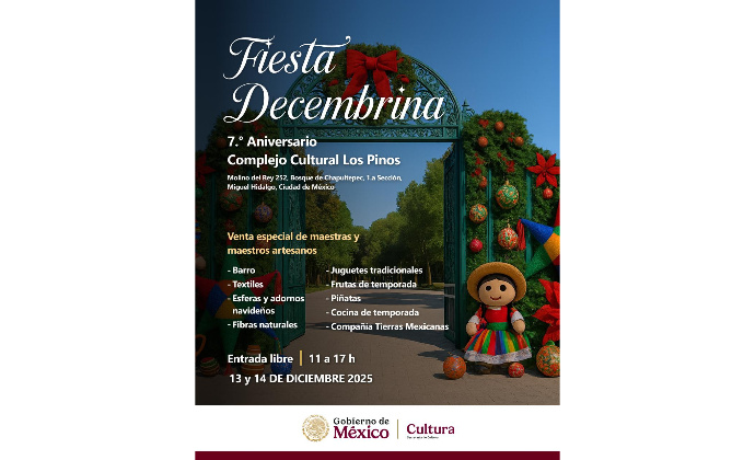 Con “Fiesta decembrina”, el Complejo Cultural Los Pinos celebra siete años