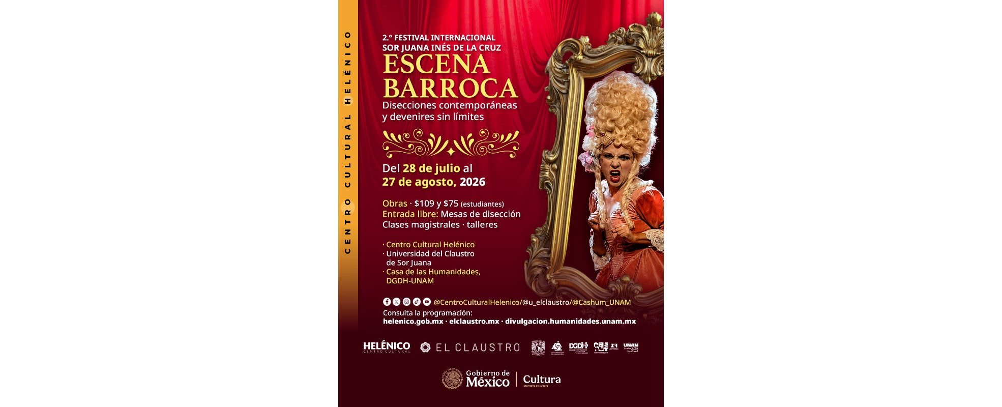 El 2.º Festival Internacional Sor Juana Inés de la Cruz celebrará el diálogo entre el barroco y la escena contemporánea