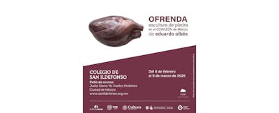 “Ofrenda” de Eduardo Olbés: un corazón de piedra que une el pasado prehispánico con la arquitectura barroca de San Ildefonso