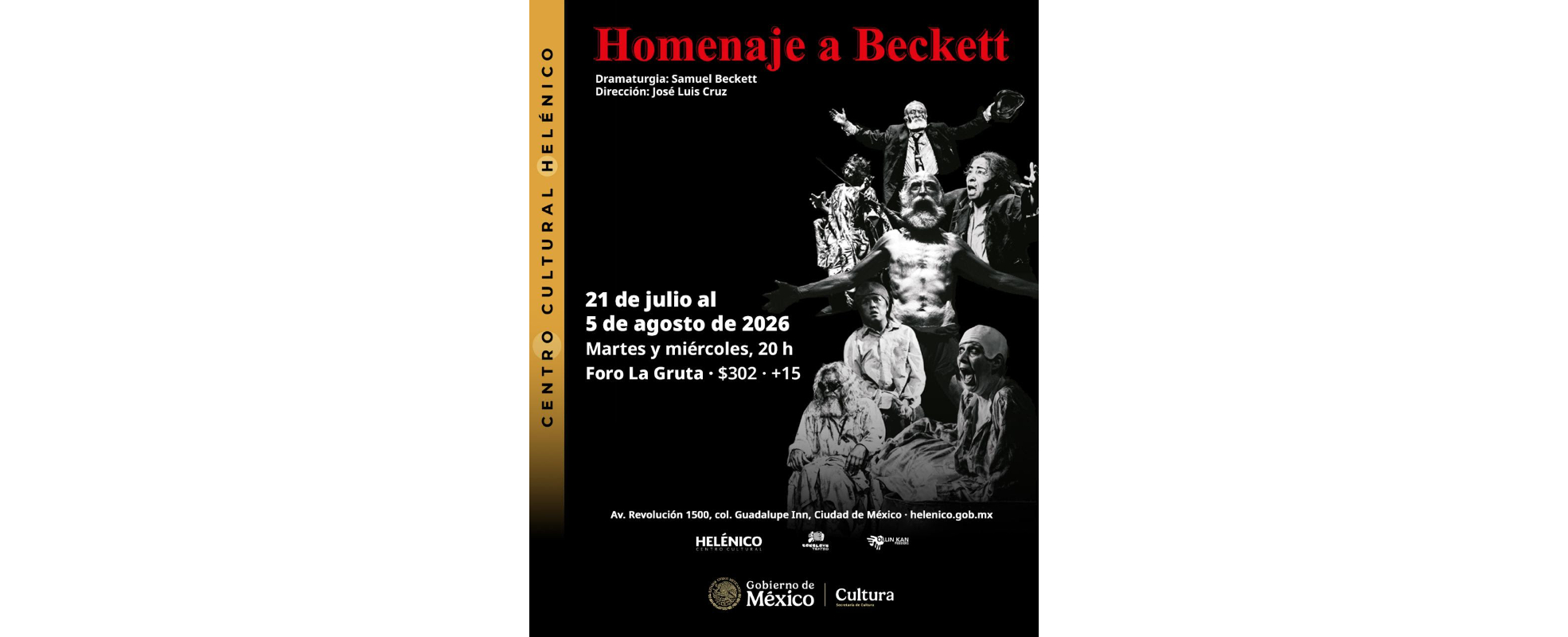 "Homenaje a Beckett" llega al Foro La Gruta con tres obras sobre el absurdo contemporáneo