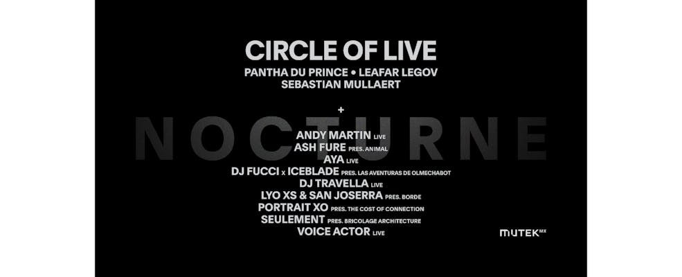 MUTEK MX anuncia "Nocturne" el próximo viernes 10 de octubre