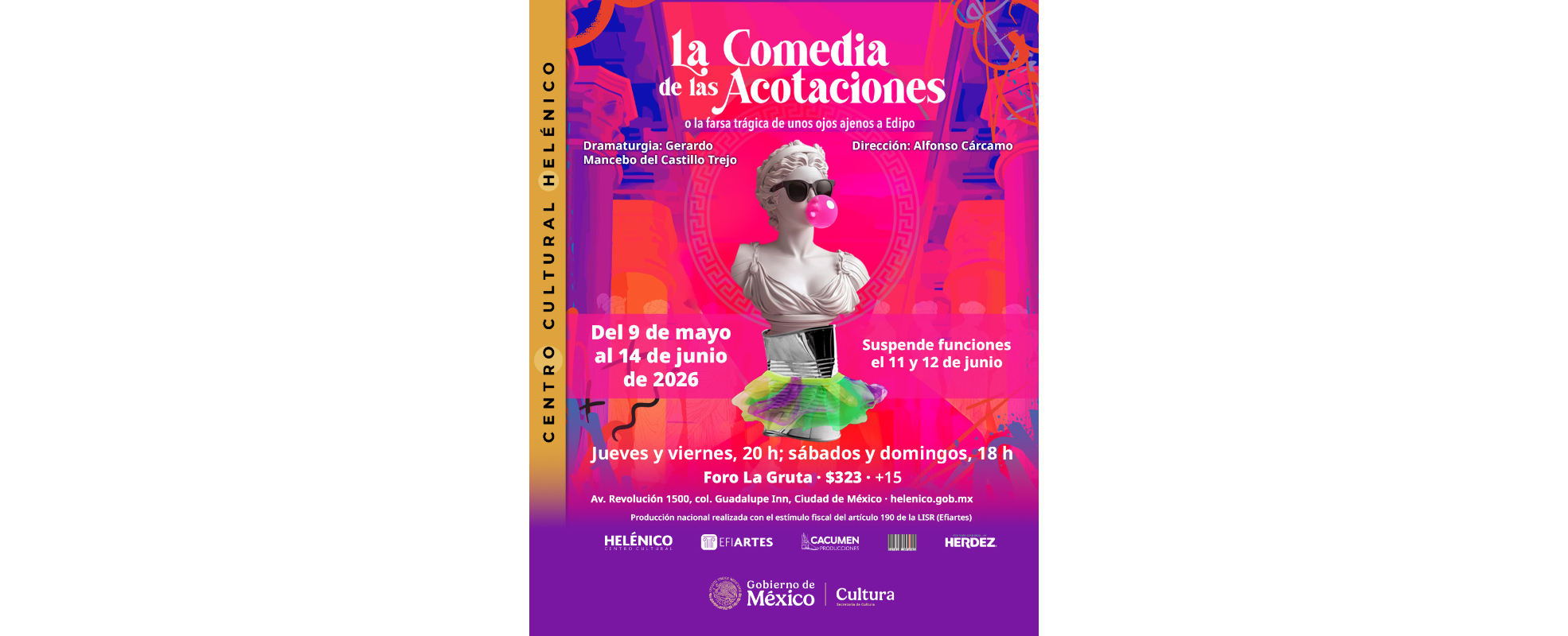 Foro La Gruta abre escena a “La comedia de las acotaciones o la farsa trágica de unos ojos ajenos a Edipo”